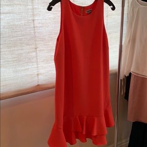 Chelsea28 tangerine tank above the knee dress